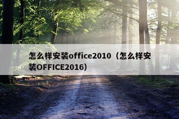 怎么样安装office2010(怎么样安装OFFICE2016)