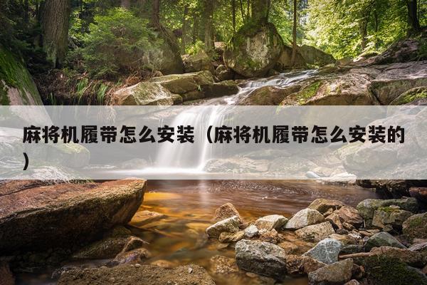 麻将机履带怎么安装(麻将机履带怎么安装的)