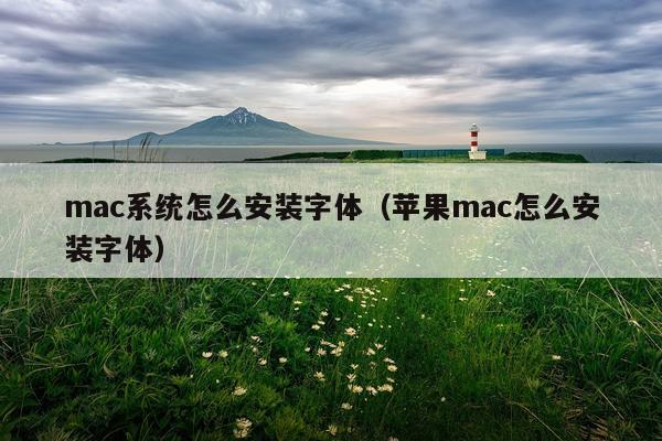 mac系统怎么安装字体(苹果mac怎么安装字体)