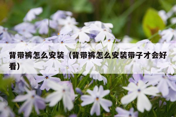 背带裤怎么安装(背带裤怎么安装带子才会好看)