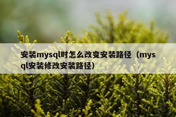 安装mysql时怎么改变安装路径(mysql安装修改安装路径)