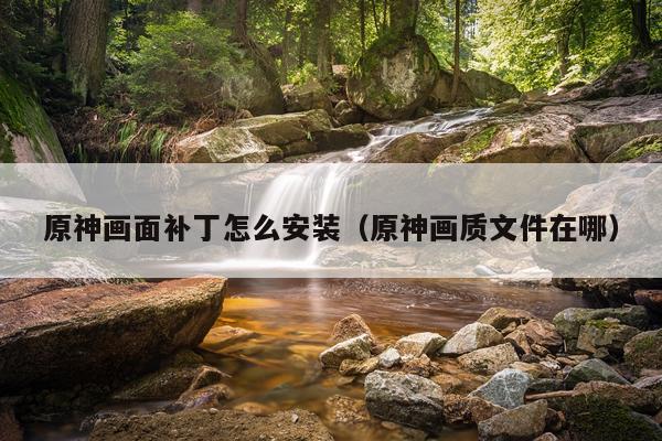 原神画面补丁怎么安装(原神画质文件在哪)