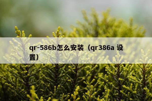 qr-586b怎么安装(qr386a 设置)