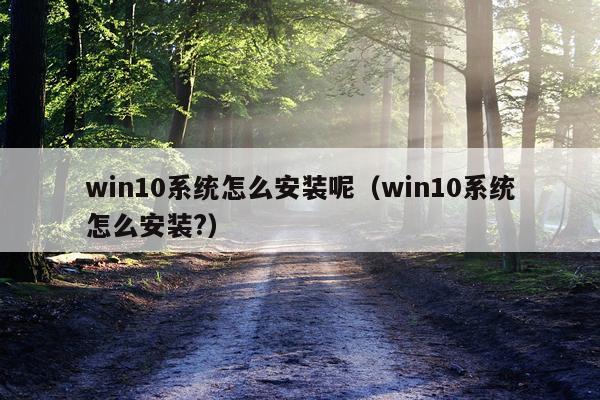 win10系统怎么安装呢(win10系统怎么安装?)