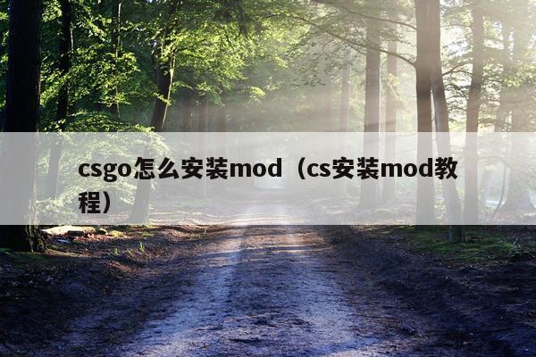 csgo怎么安装mod(cs安装mod教程)