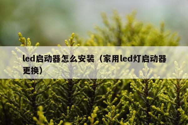 led启动器怎么安装(家用led灯启动器更换)