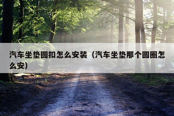 汽车坐垫圆扣怎么安装(汽车坐垫那个圆圈怎么安)