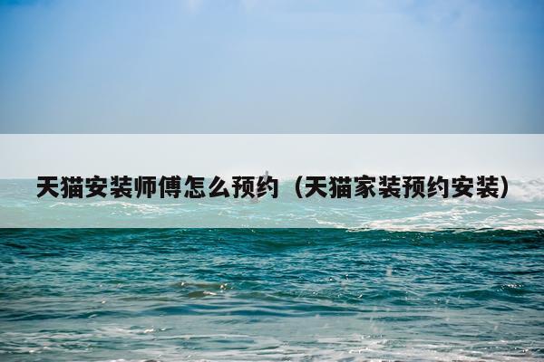 天猫安装师傅怎么预约(天猫家装预约安装)