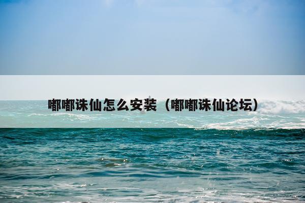 嘟嘟诛仙怎么安装(嘟嘟诛仙论坛)