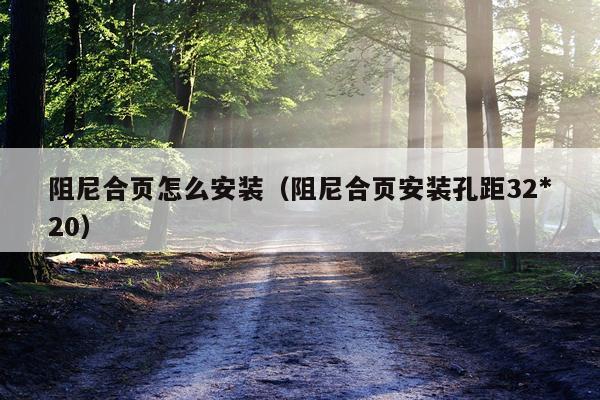 阻尼合页怎么安装(阻尼合页安装孔距32*20)