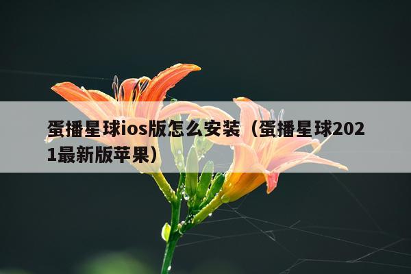 蛋播星球ios版怎么安装(蛋播星球2021最新版苹果)