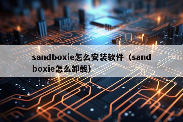 sandboxie怎么安装软件(sandboxie怎么卸载)