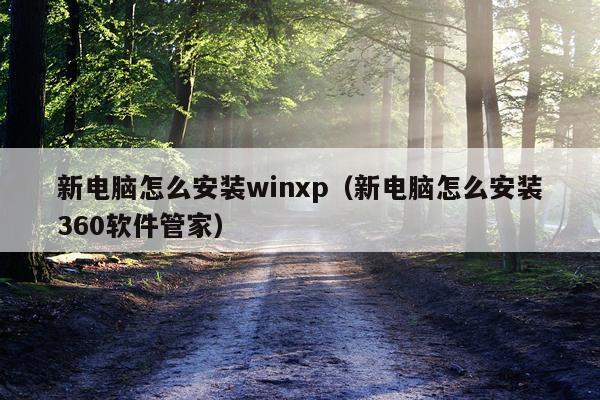 新电脑怎么安装winxp(新电脑怎么安装360软件管家)