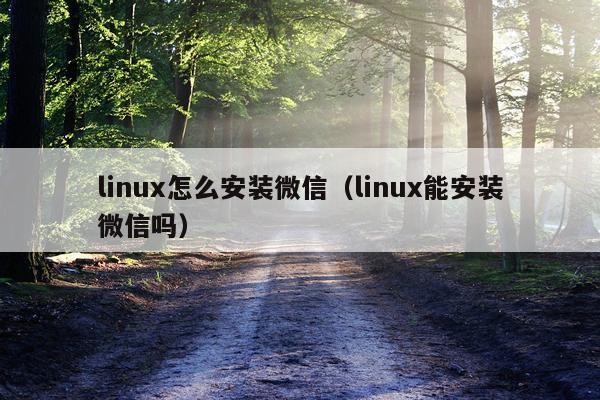 linux怎么安装微信(linux能安装微信吗)