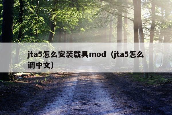 jta5怎么安装载具mod(jta5怎么调中文)