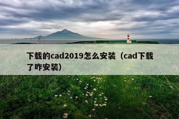 下载的cad2019怎么安装（cad下载了咋安装）