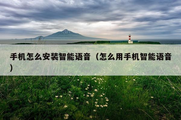 手机怎么安装智能语音(怎么用手机智能语音)