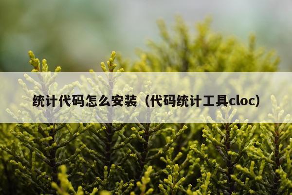 统计代码怎么安装(代码统计工具cloc)