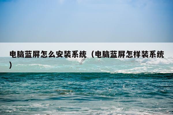 电脑蓝屏怎么安装系统(电脑蓝屏怎样装系统)