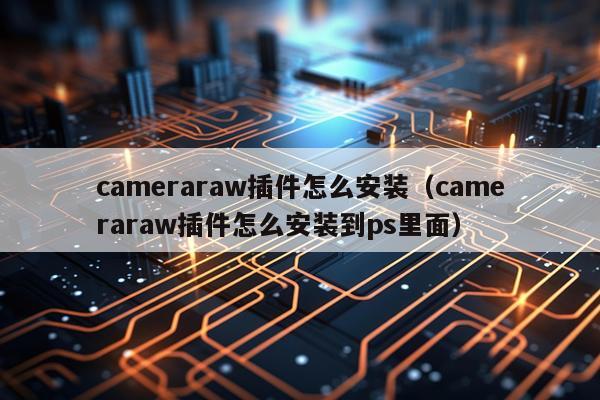cameraraw插件怎么安装(cameraraw插件怎么安装到ps里面)