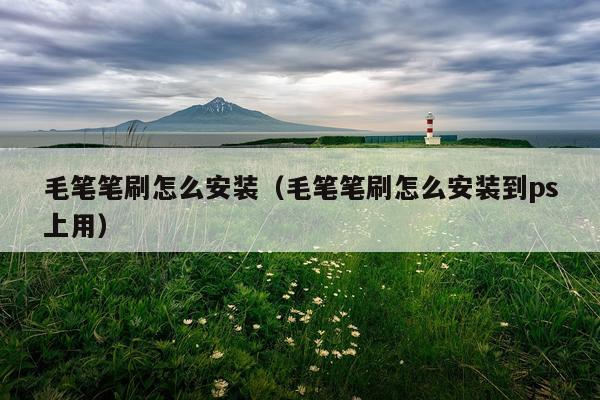 毛笔笔刷怎么安装(毛笔笔刷怎么安装到ps上用)