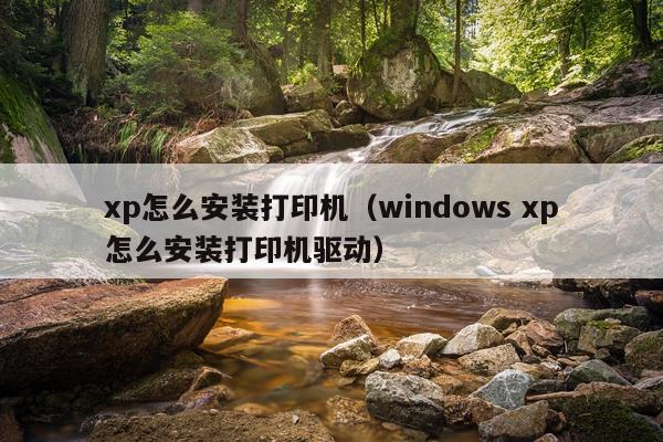 xp怎么安装打印机(windows xp怎么安装打印机驱动)