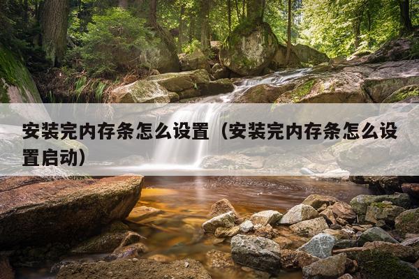安装完内存条怎么设置(安装完内存条怎么设置启动)