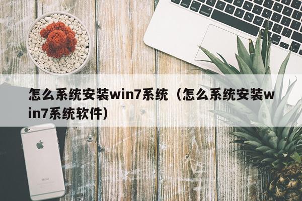 怎么系统安装win7系统(怎么系统安装win7系统软件)