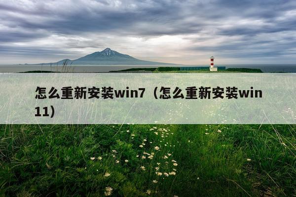 怎么重新安装win7(怎么重新安装win11)