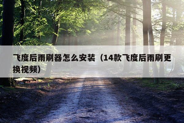 飞度后雨刷器怎么安装(14款飞度后雨刷更换视频)