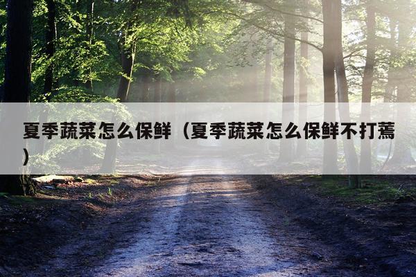 夏季蔬菜怎么保鲜（夏季蔬菜怎么保鲜不打蔫）