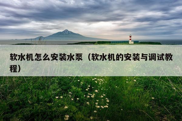 软水机怎么安装水泵(软水机的安装与调试教程)