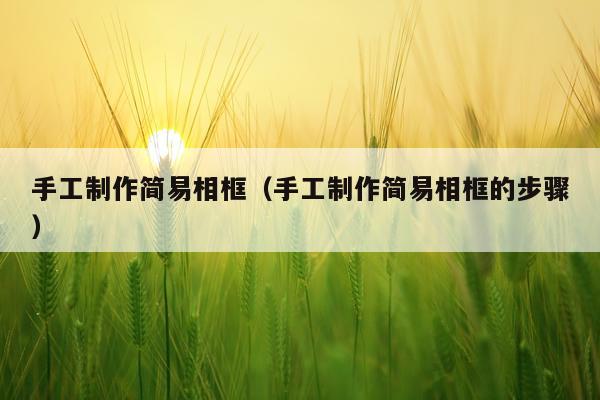 手工制作简易相框（手工制作简易相框的步骤）