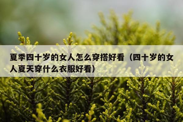 夏季四十岁的女人怎么穿搭好看（四十岁的女人夏天穿什么衣服好看）