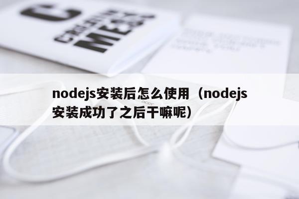 nodejs安装后怎么使用(nodejs安装成功了之后干嘛呢)