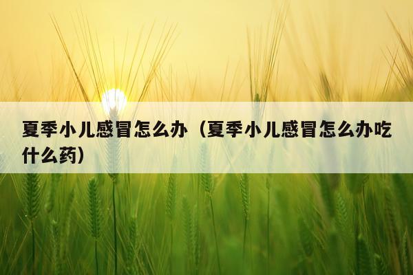 夏季小儿感冒怎么办（夏季小儿感冒怎么办吃什么药）