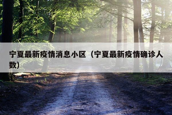 宁夏最新疫情消息小区(宁夏最新疫情确诊人数)