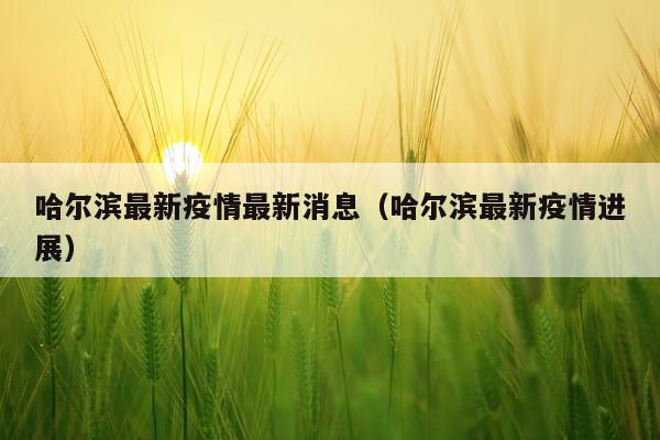 哈尔滨最新疫情最新消息（哈尔滨最新疫情进展）