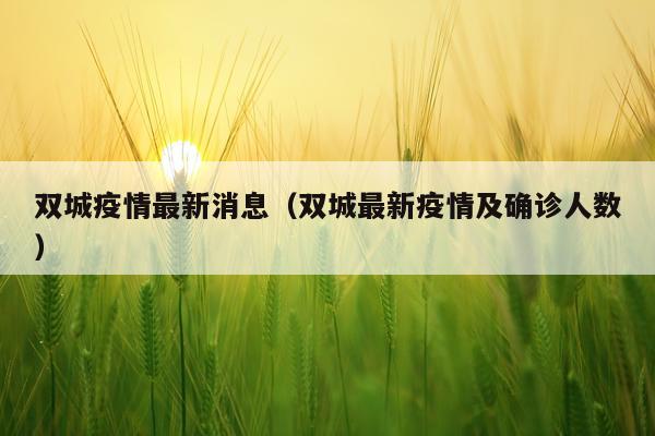 双城疫情最新消息（双城最新疫情及确诊人数）