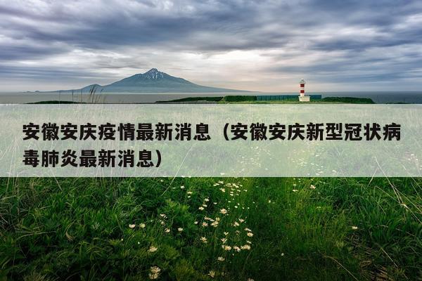 安徽安庆疫情最新消息(安徽安庆新型冠状病毒肺炎最新消息)