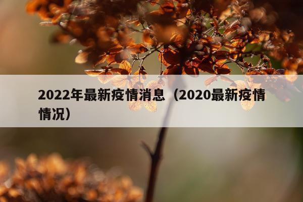 2022年最新疫情消息（2020最新疫情情况）