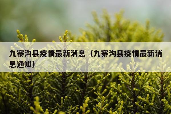 九寨沟县疫情最新消息(九寨沟县疫情最新消息通知)
