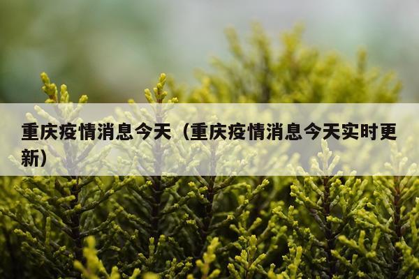 重庆疫情消息今天（重庆疫情消息今天实时更新）