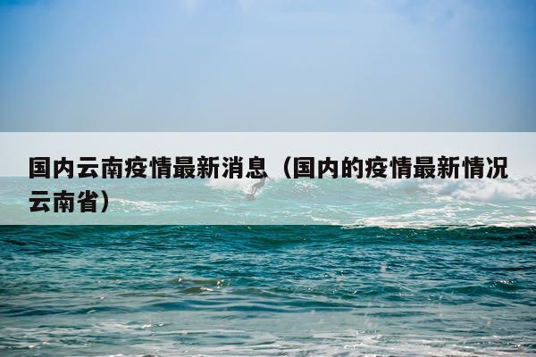 国内云南疫情最新消息(国内的疫情最新情况云南省)