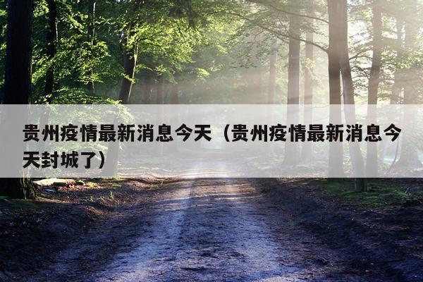 贵州疫情最新消息今天(贵州疫情最新消息今天封城了)