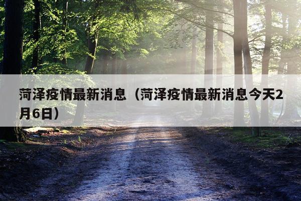 菏泽疫情最新消息(菏泽疫情最新消息今天2月6日)
