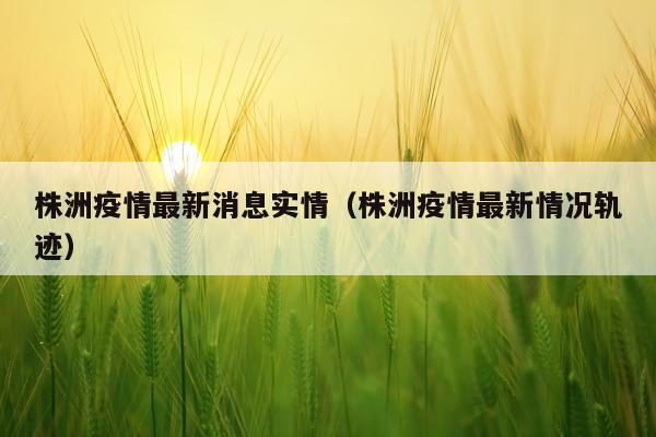 株洲疫情最新消息实情(株洲疫情最新情况轨迹)