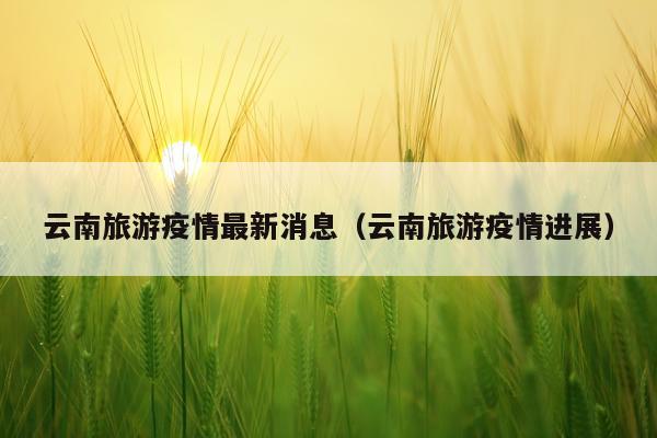 云南旅游疫情最新消息（云南旅游疫情进展）