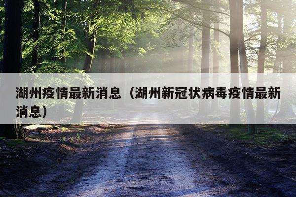 湖州疫情最新消息(湖州新冠状病毒疫情最新消息)