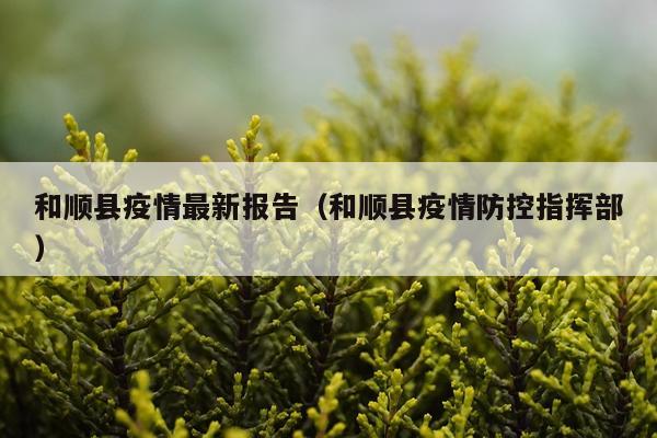 和顺县疫情最新报告(和顺县疫情防控指挥部)